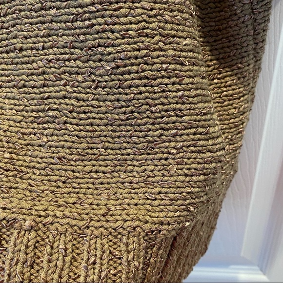 NWOT Coldwater Creek sweater shrug tobacco color with golden flecks SZ M 10-12. - Picture 11 of 12